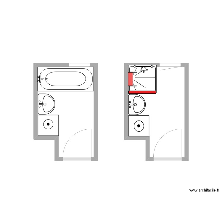 B.Myriam. Plan de 2 pièces et 7 m2