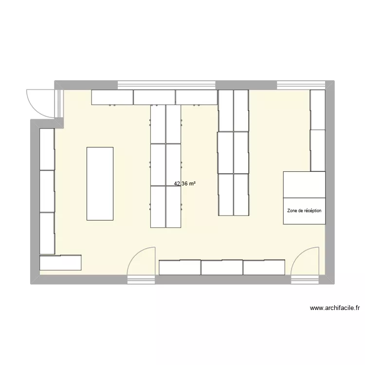 PLAN ATELIER. Plan de 1 Pièce et 42 m² PLAN ATELIER. Plan de 1 Pièce et 42 m²