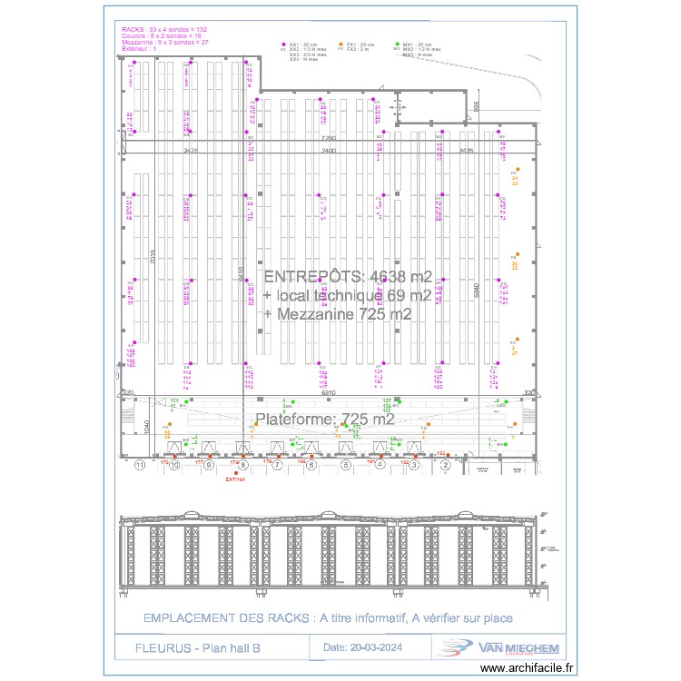 VAN MIEGHEM STOCKAGE FLEURUS POSITION. Plan de 0 pièce et 0 m2