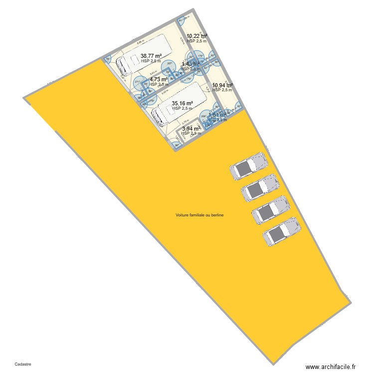 DEPOT 15.05.25. Plan de 8 pièces et 107 m2