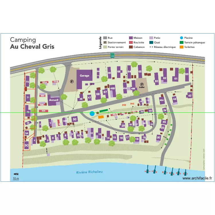 CAMPING A VENIR. Plan de 