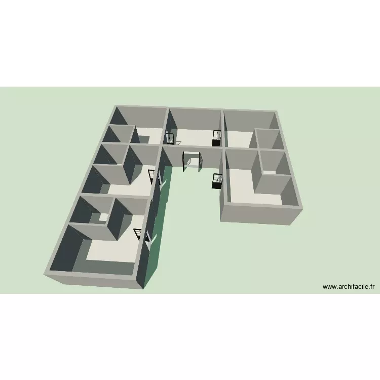 Hotel 1 er étage. Plan de 11 Pièces et 146 m² Hotel 1 er étage. Plan de 11 Pièces et 146 m²