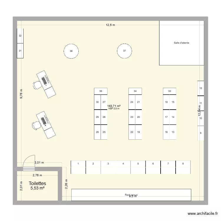 Lumbres. Plan de 2 et 149 m² Lumbres. Plan de 2 et 149 m²