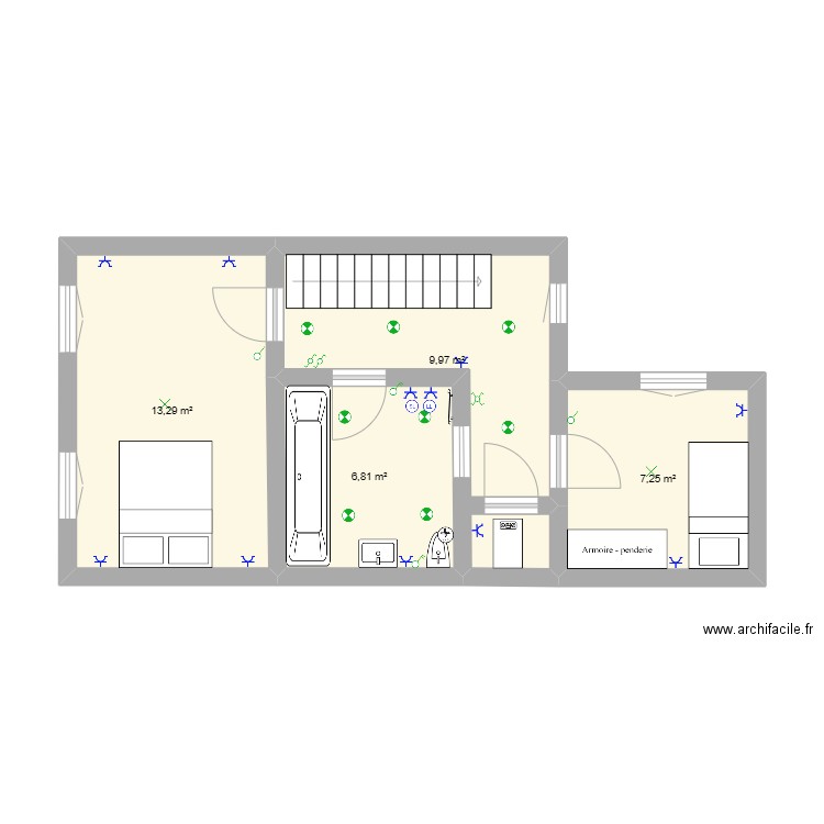 SOURCE4. Plan de 4 pièces et 37 m2