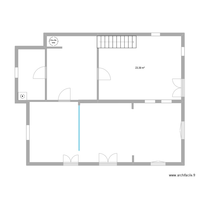 MAISON CHAPPI. Plan de 1 pièce et 23 m2