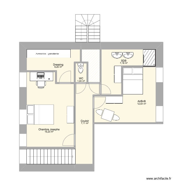 R+1 Lormes. Plan de 0 pièce et 0 m2