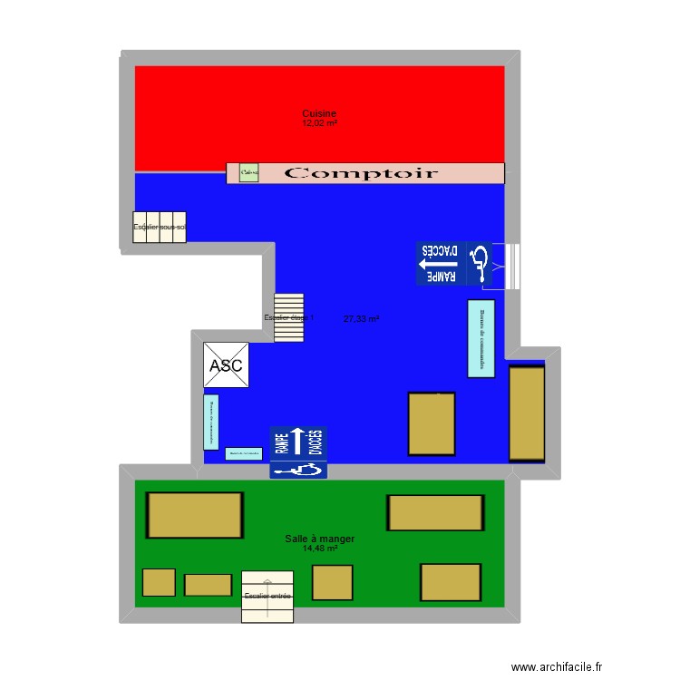 bk montparnasse. Plan de 0 pièce et 0 m2