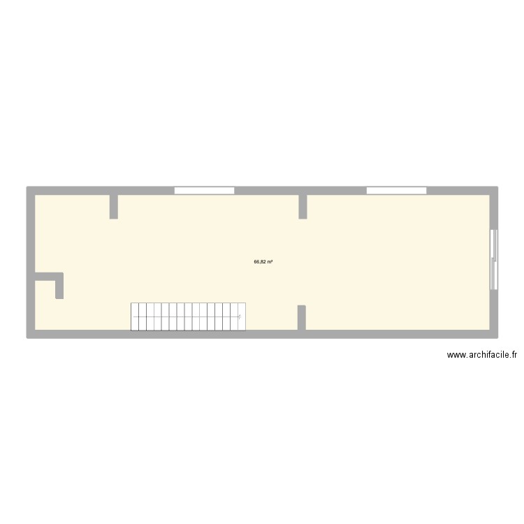 Meunerie Moulin VIERGE. Plan de 1 pièce et 67 m2