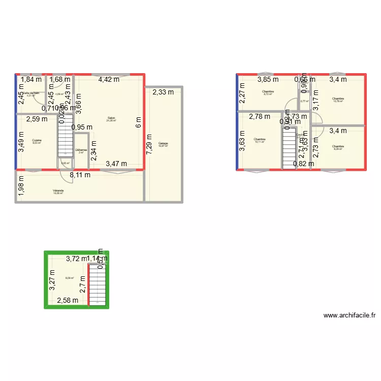 AMMI. Plan de 19  et 138 m²