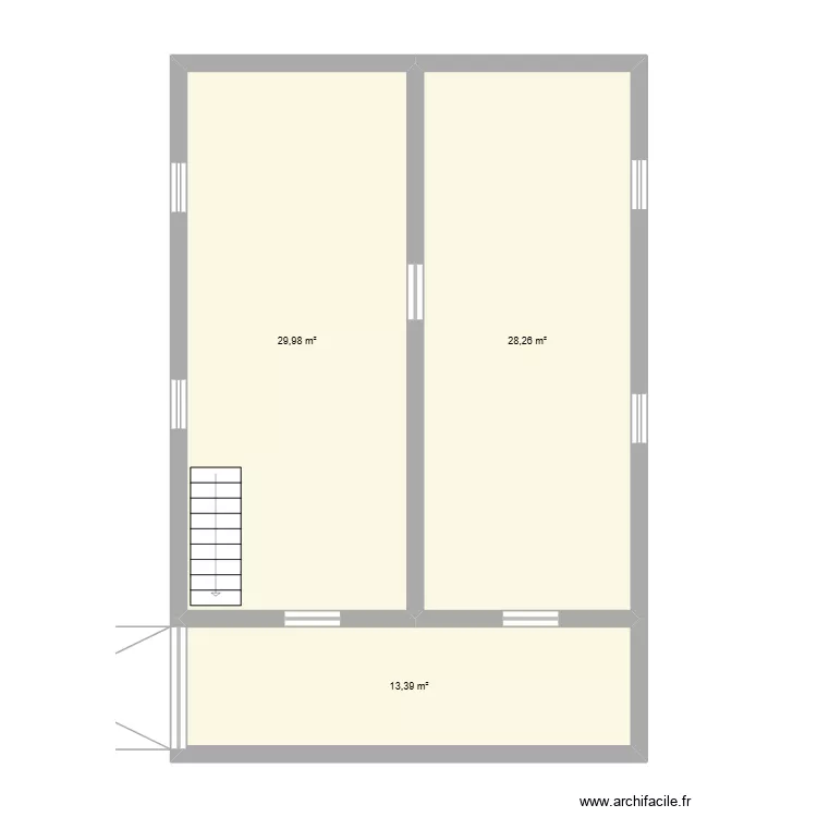 RDJ. Plan de 3 et 72 m² RDJ. Plan de 3 et 72 m²