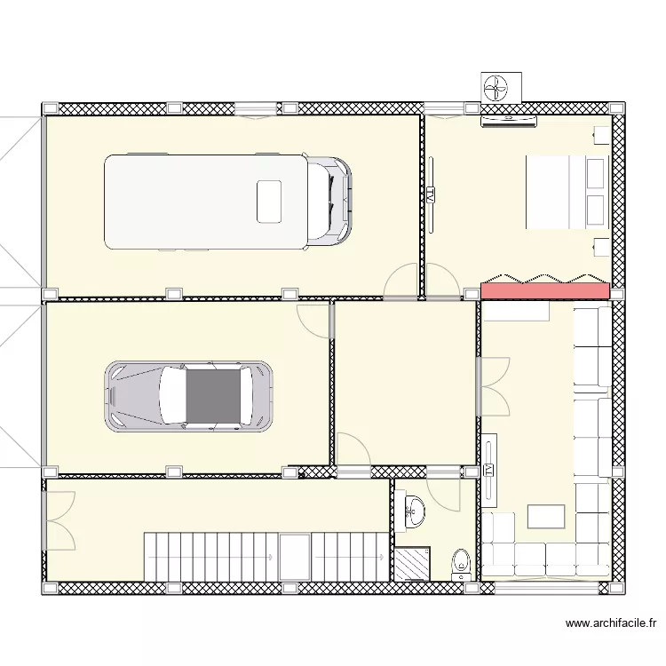 plan RC. Plan de 6  et 150 m²