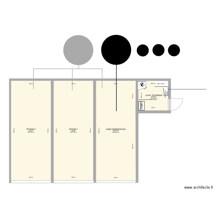 station compostage V4. Plan de 4 pièces et 129 m2