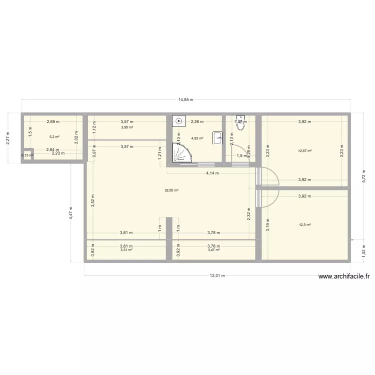 combles TER VVaA. Plan de 