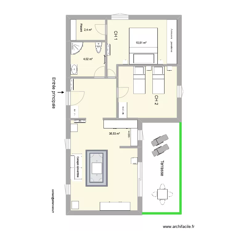 ANNEXE ENTRANCE OF THE VILLA. Plan de 