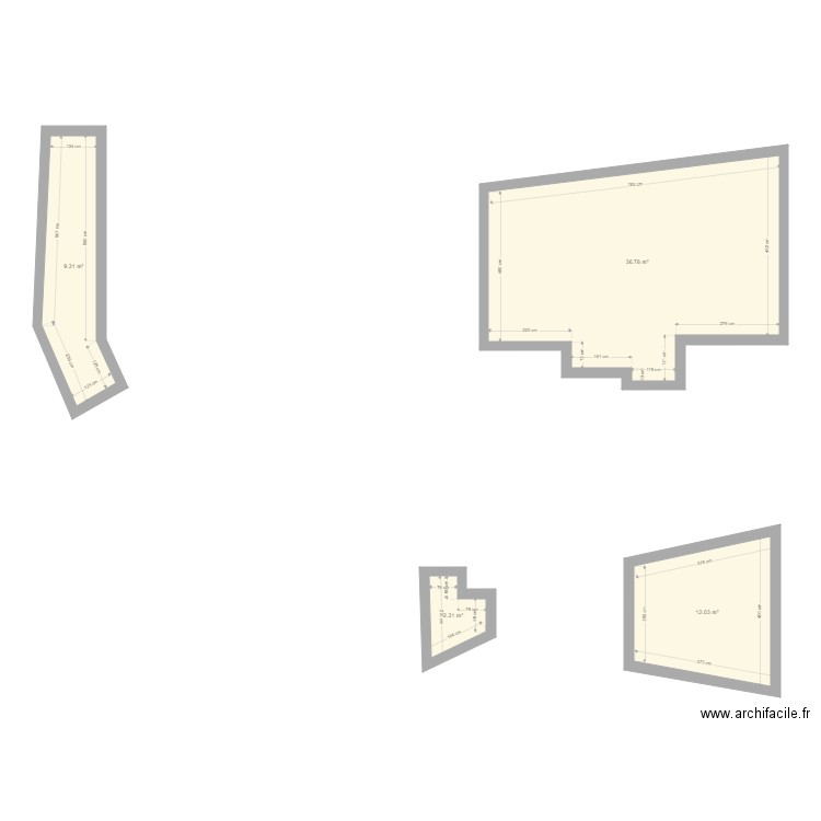 DUBOT. Plan de 4 pièces et 60 m2