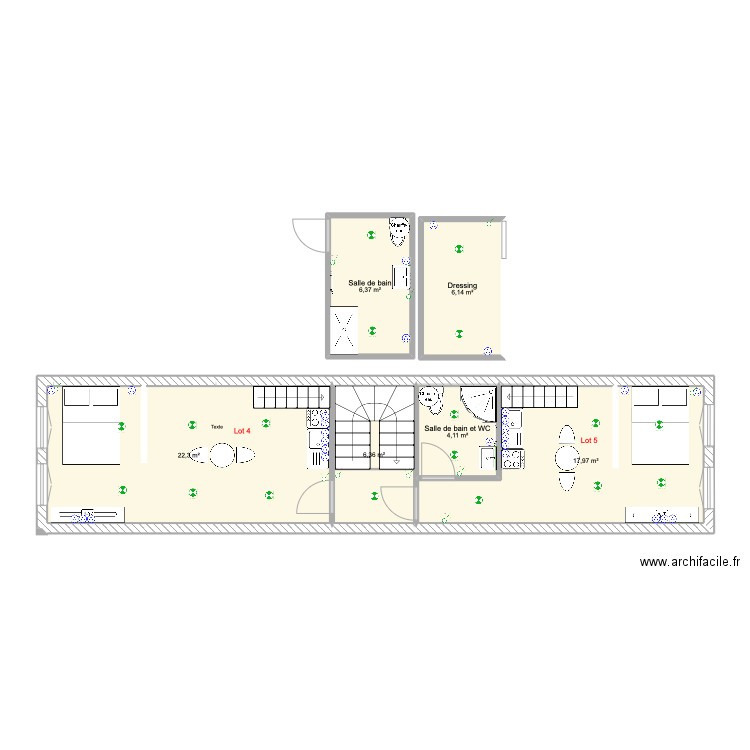 St Sauveur . Plan de 17 pièces et 175 m2