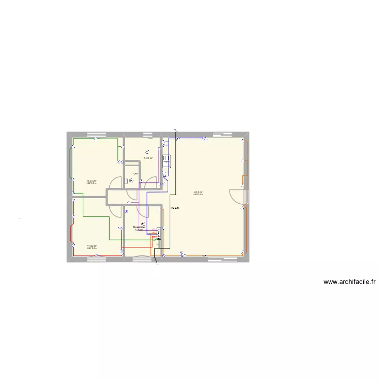 Maison de Momo. Plan de 
