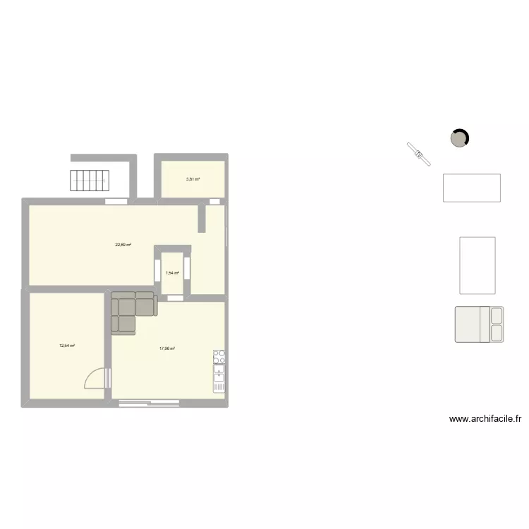 asrian141. Plan de 5 Pièces et 59 m²