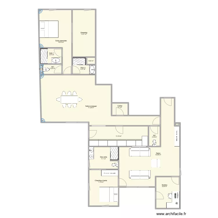 lot 201-204 2 chambres. Plan de 