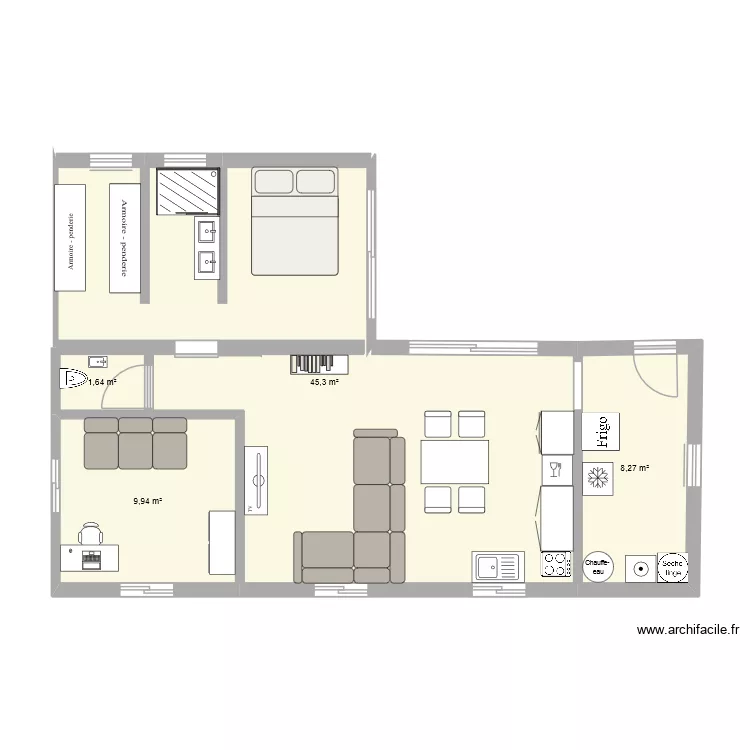 maison angresse 1. Plan de 4 Pièces et 65 m² maison angresse 1. Plan de 4 Pièces et 65 m²