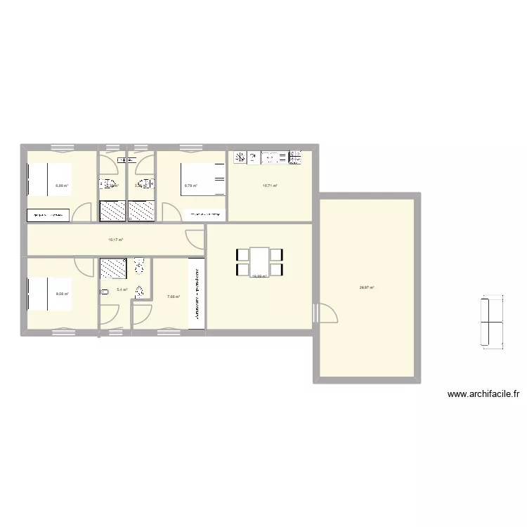 Maison principale 1 Gabon. Plan de 11 et 117 m² Maison principale 1 Gabon. Plan de 11 et 117 m²