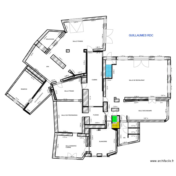 PLAN SSI RDC. Plan de 1 pièce et 0 m2
