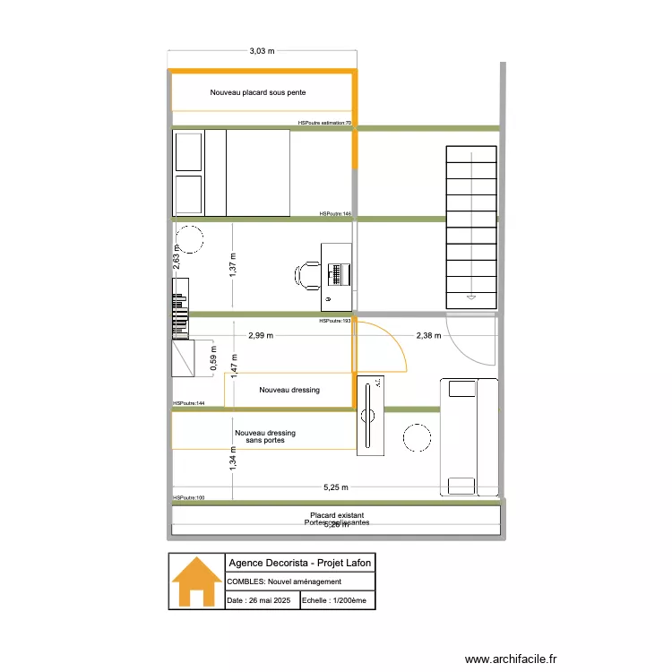 Plan2D_LAFON_COMBLES. Plan de 