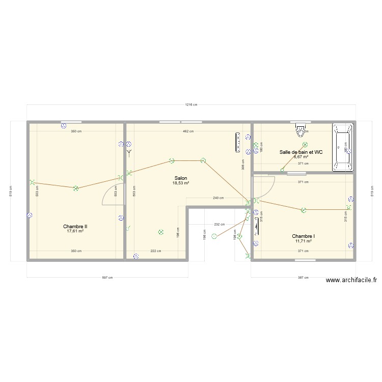 ELECTRICITE. Plan de 0 pièce et 0 m2
