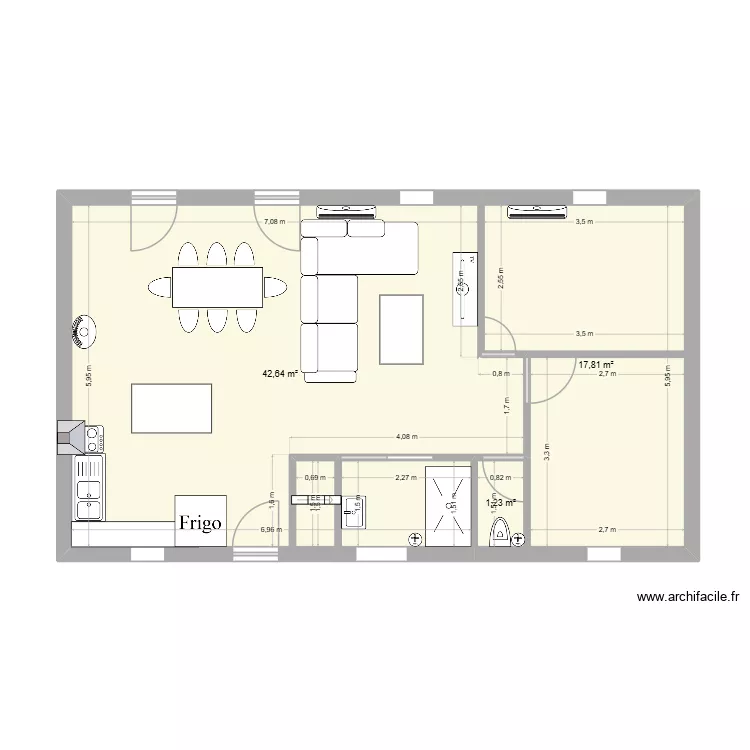 maison plonberie. Plan de 3  et 62 m²