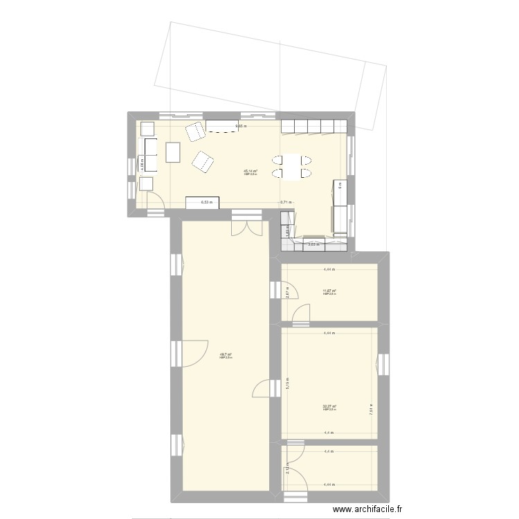 annexe grande 5. Plan de 7 pièces et 226 m2