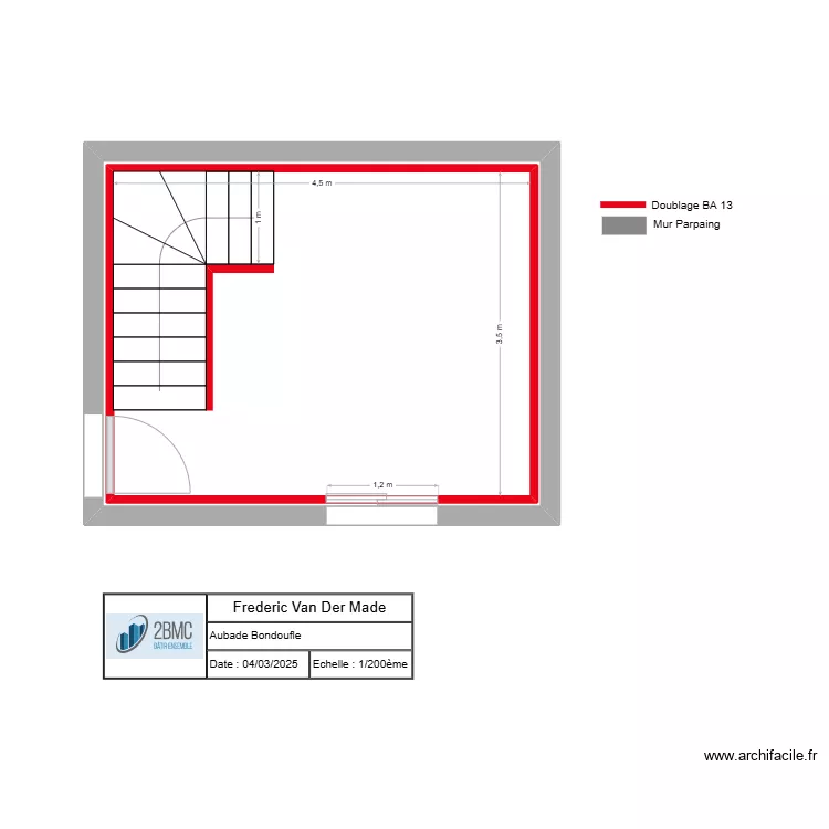 Aubade Bondoufle. Plan de 