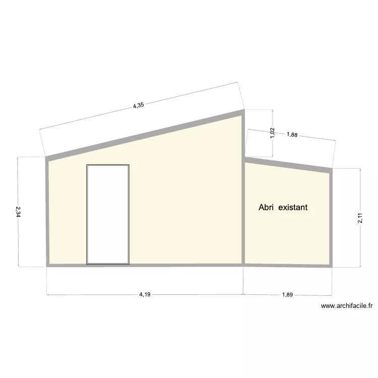 facade abri 140335. Plan de 
