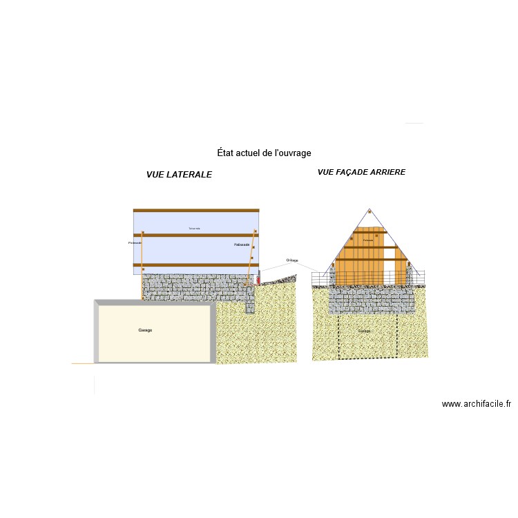 GRANGE. Plan de 1 pièce et 18 m2
