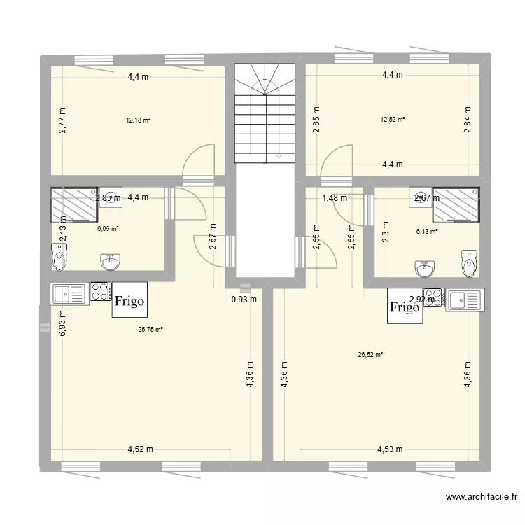 DEUXIEME ETAGE. Plan de 6 Pièces et 98 m² DEUXIEME ETAGE. Plan de 6 Pièces et 98 m²