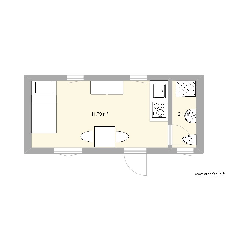 test20pieds. Plan de 0 pièce et 0 m2