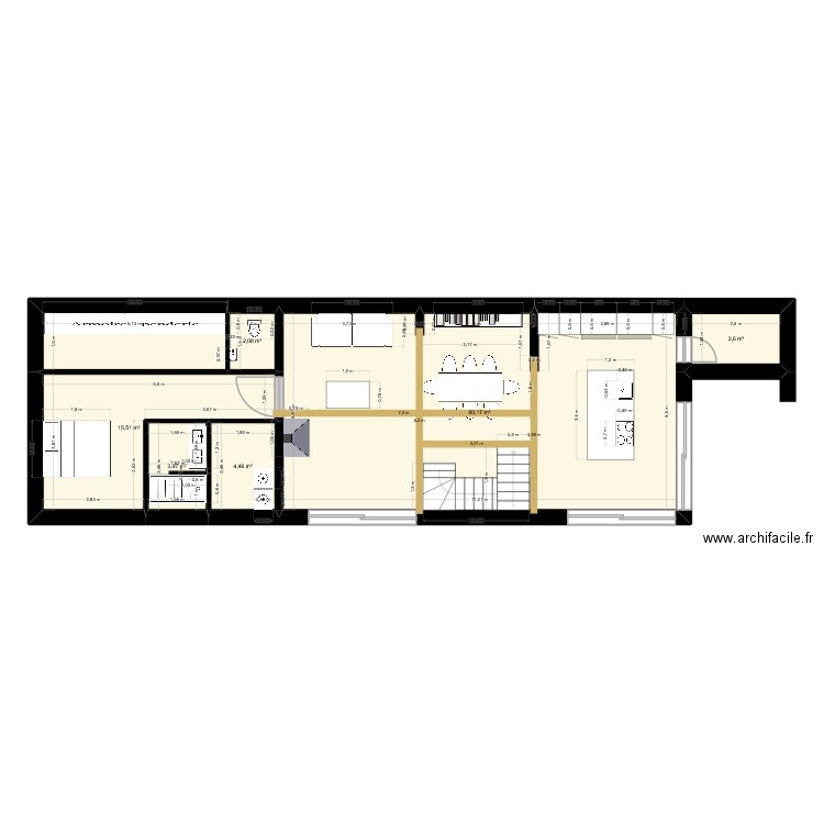 smu oct2025. Plan de 20 pièces et 199 m2