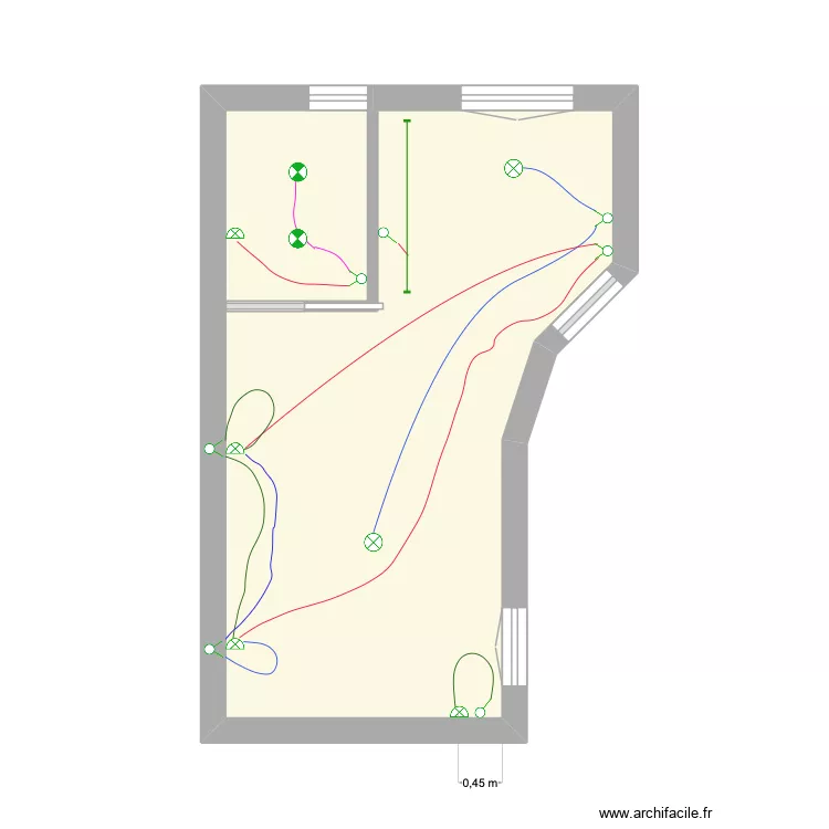 Diderot connecteurs. Plan de 2  et 20 m²