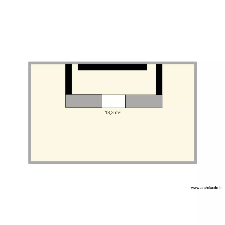 reserve. Plan de 1  et 18 m²