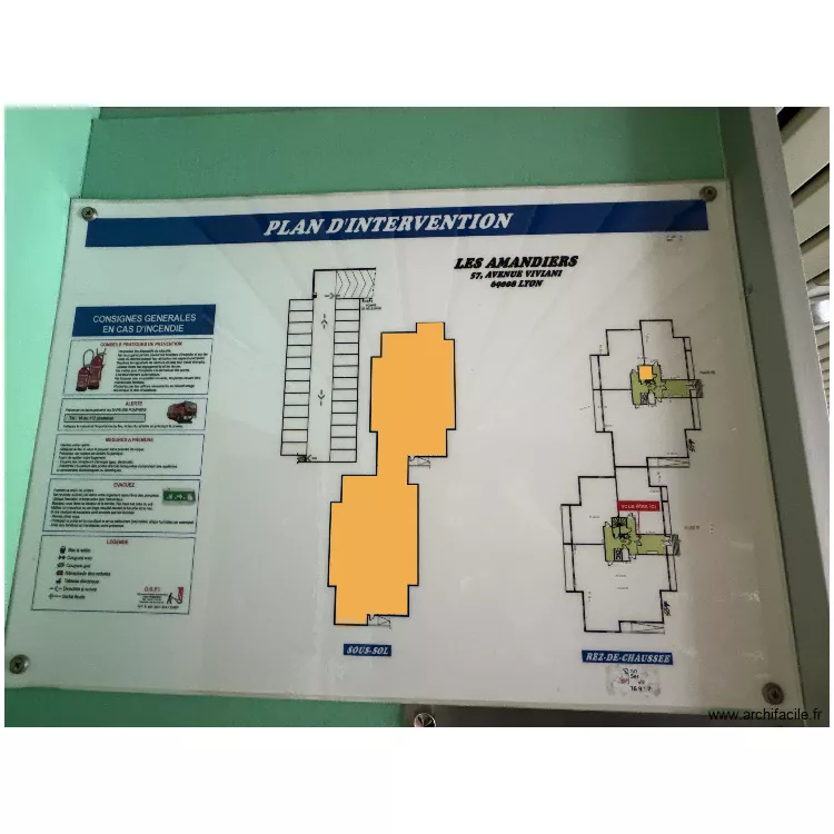 LES AMANDIERS. Plan de 