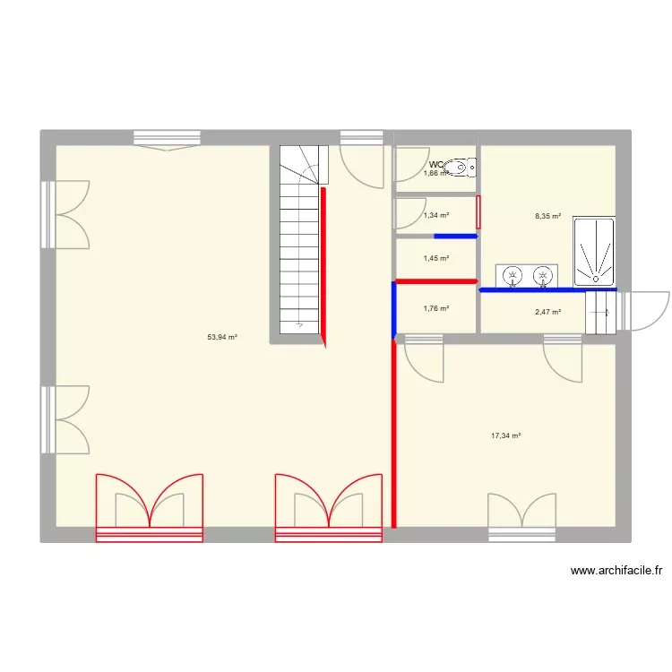 Maison rénov. Plan de 8 Pièces et 88 m² Maison rénov. Plan de 8 Pièces et 88 m²
