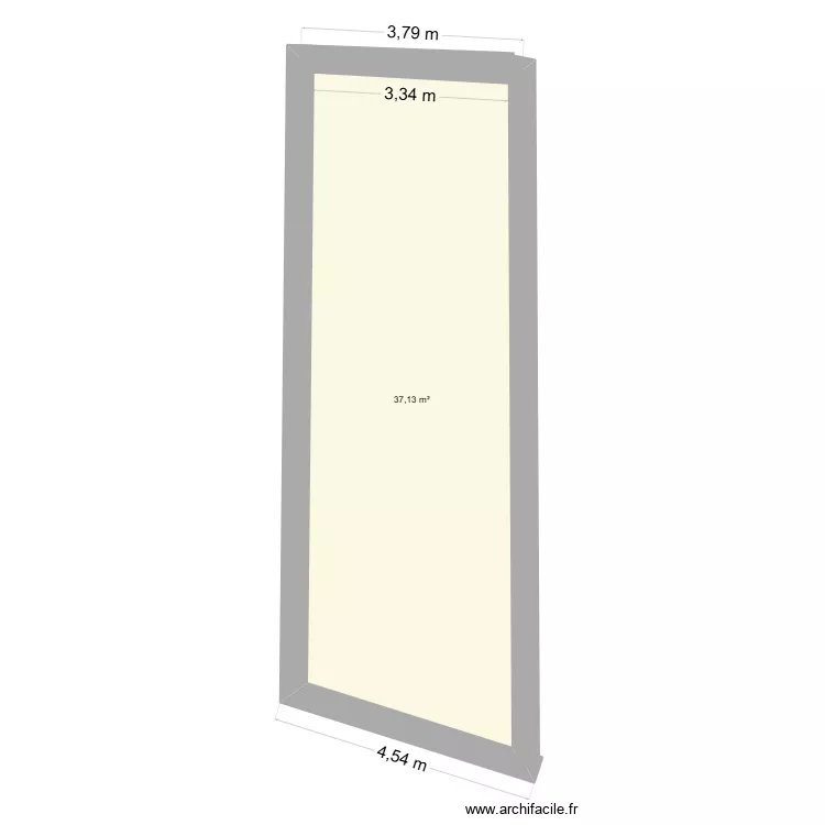 FONTAINE NEUVE 29. Plan de 1  et 37 m²