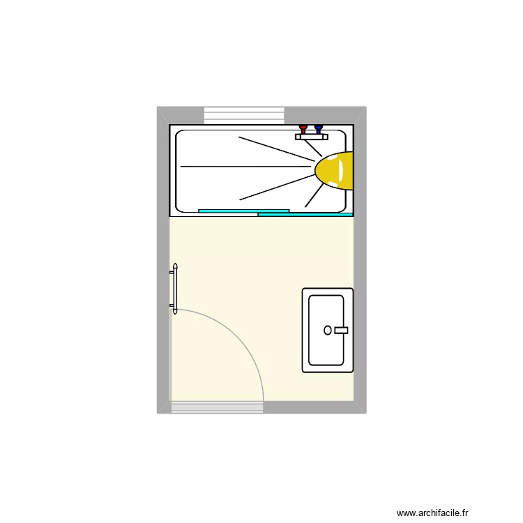 Pierre. Plan de 1  et 4 m²