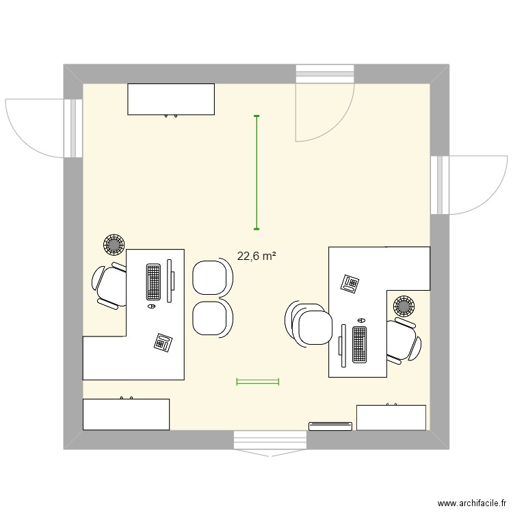 bureau. Plan de 0 pièce et 0 m2
