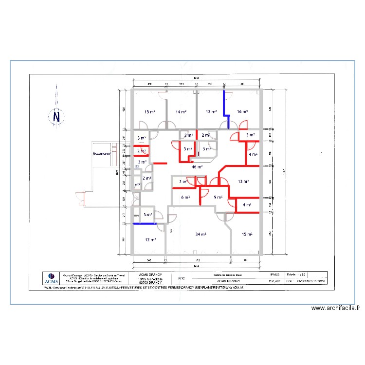 FAHD Démolition . Plan de 7 pièces et 13 m2