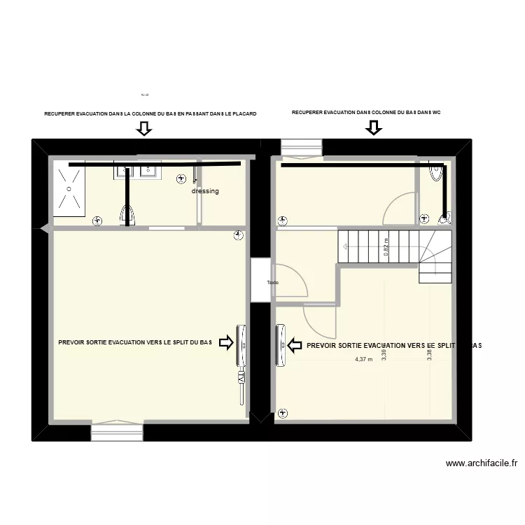 CANALISATION ETAGE 13012026. Plan de CANALISATION ETAGE 13012026. Plan de