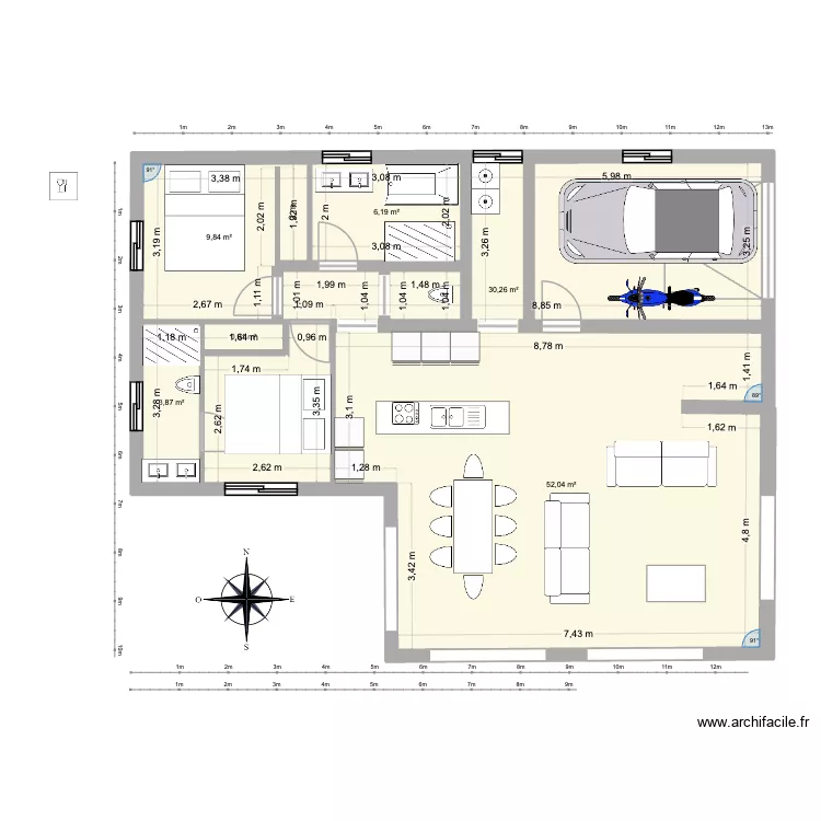 02-Plan. Plan de 6  et 103 m²