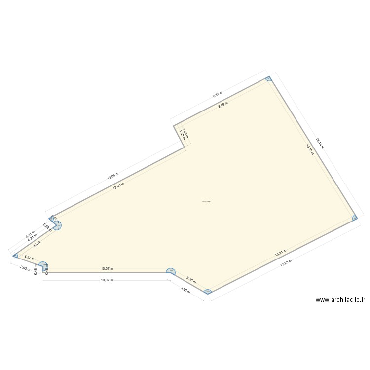 jardin arrière. Plan de 1 pièce et 228 m2