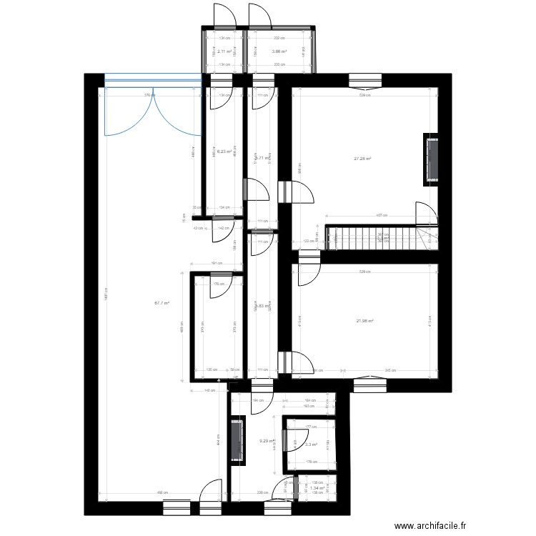 HAZARD guy et serge. Plan de 34 pièces et 498 m2