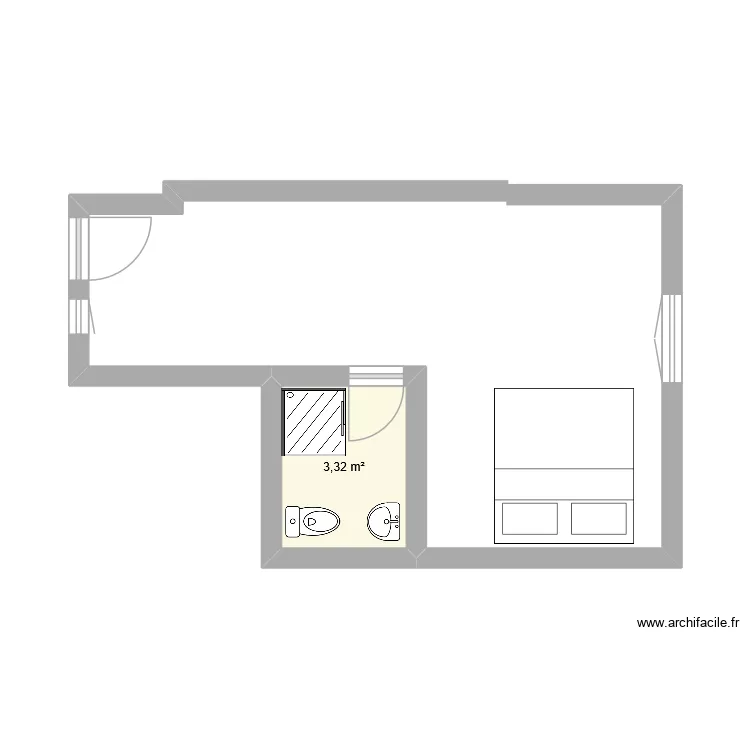 T1 SABELLE EDL. Plan de 1 pièce et 3 m² T1 SABELLE EDL. Plan de 1 pièce et 3 m²