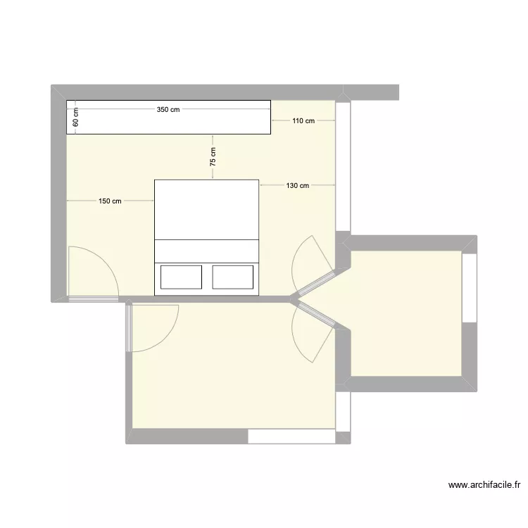 Lartigue 102 Chambres 1 et 2 V3. Plan de 0 pièce et 0 m2